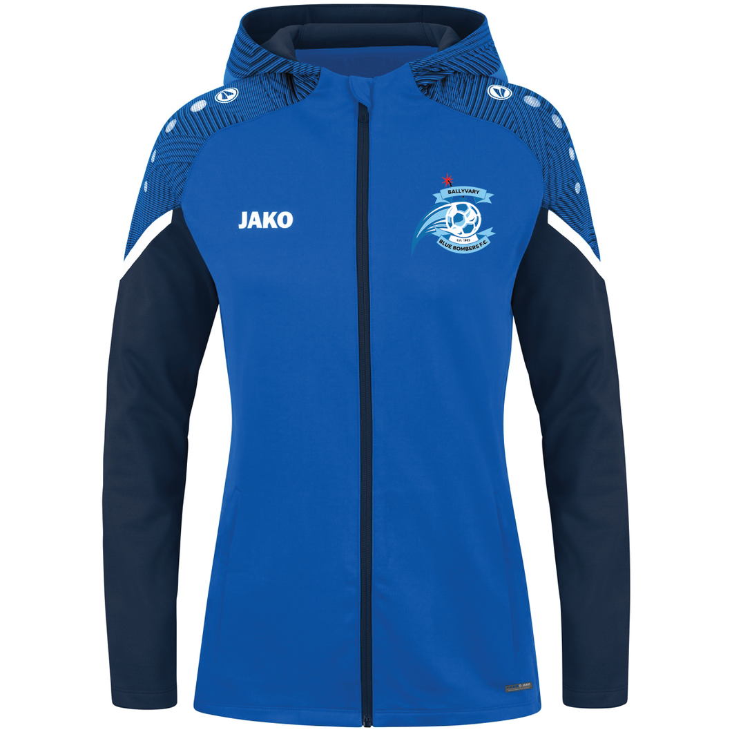 Womens JAKO Ballyvary Blue Bombers FC Performance Hooded jacket BBB6822D