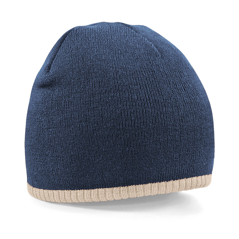 TWO-TONE PULL ON BEANIE BC44C