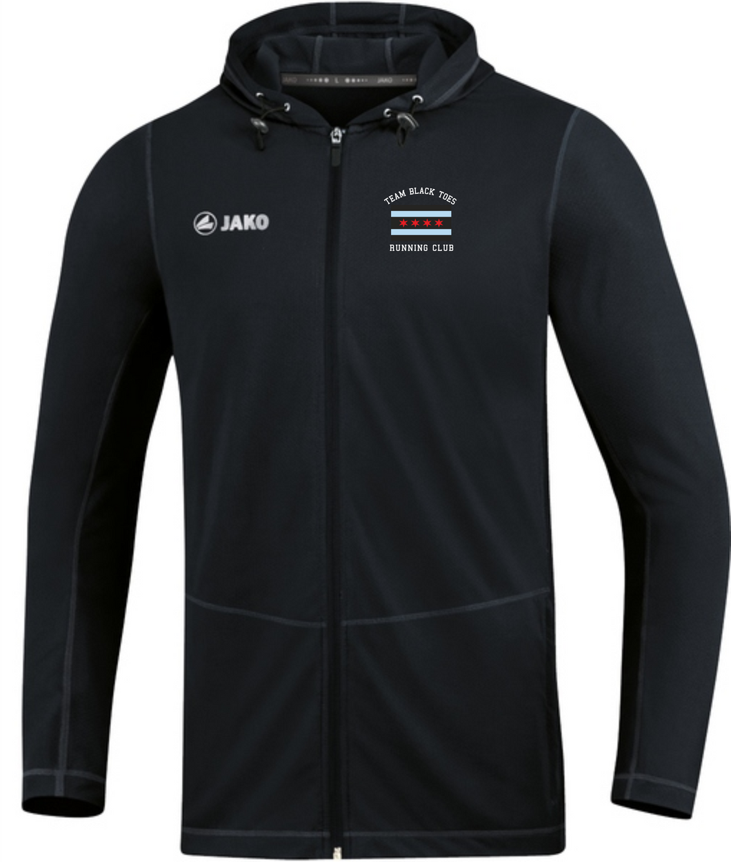 Mens JAKO Black Toes Running Club Black Hoody BTR6875B
