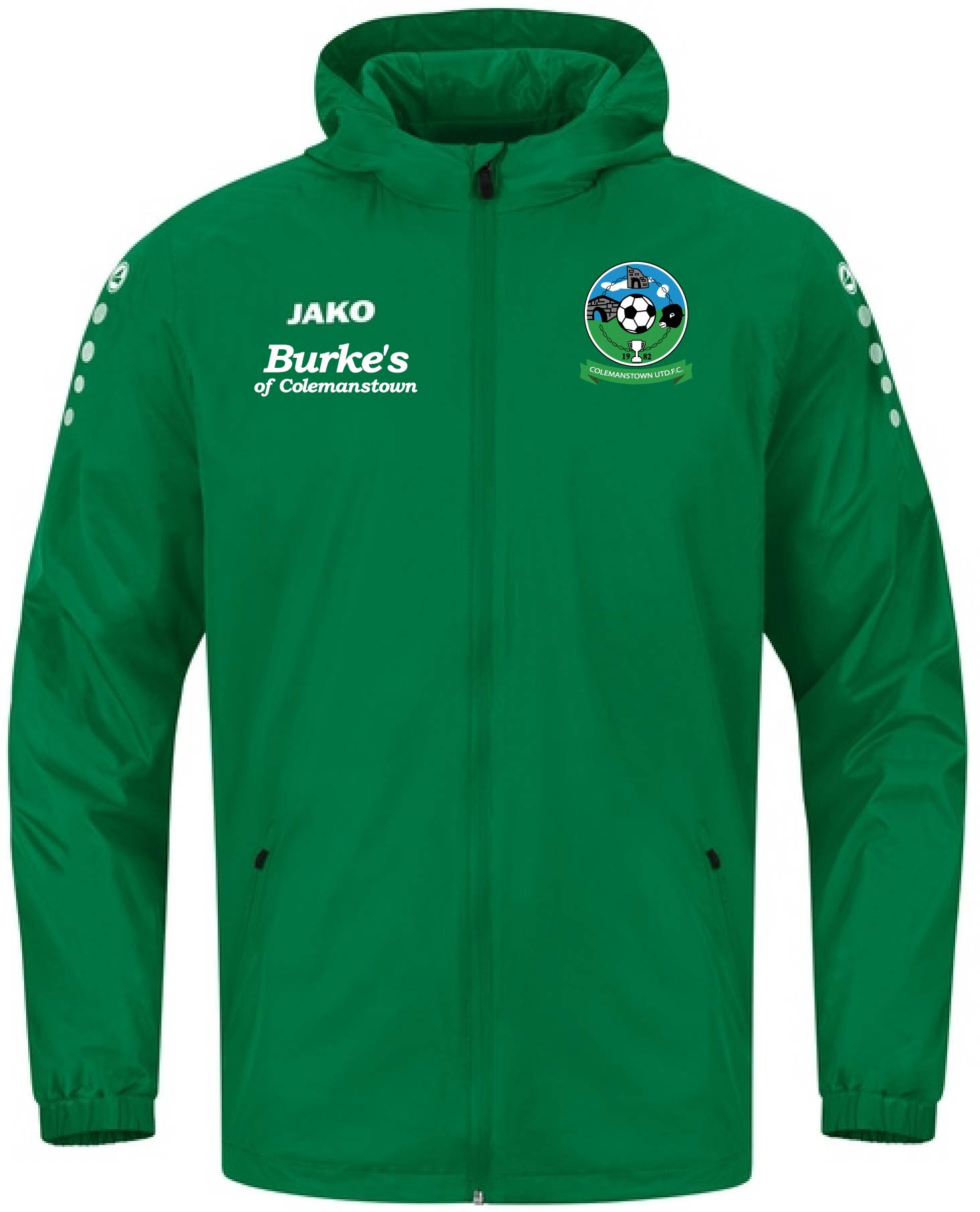 Adult JAKO Colemanstown United Rain Jacket CU7402 – Jako Ireland