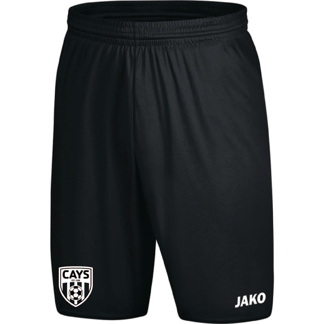 ADULT JAKO CAYS BLACK SHORTS CAYSB4400
