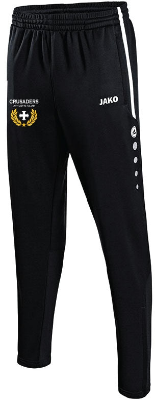 ADULT JAKO CRUSADERS AC PANTS WITH CREST CAC8495C BLACK WITH CREST