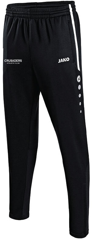 ADULT JAKO CRUSADERS AC PANTS WITH TEXT CAC8495T BLACK WITH TEXT