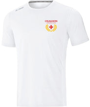 Load image into Gallery viewer, ADULT JAKO CRUSADERS AC TSHIRT WITH CREST CAC6175C WHITE WITH CREST