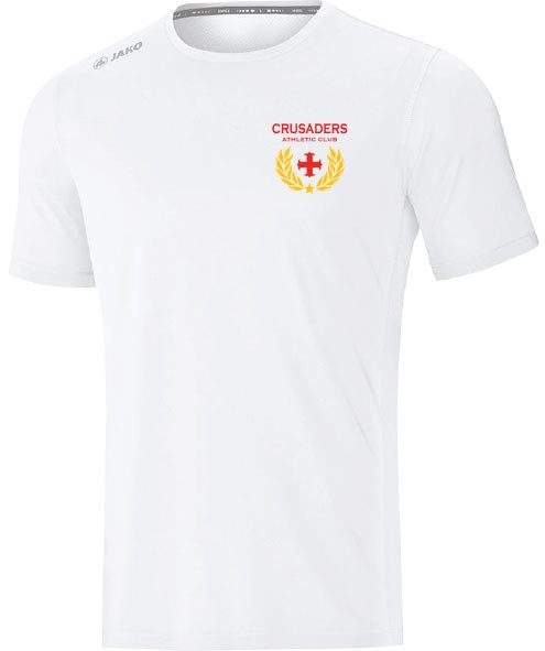 KIDS JAKO CRUSADERS AC TSHIRT WITH CREST CAC6175CK WHITE WITH CREST